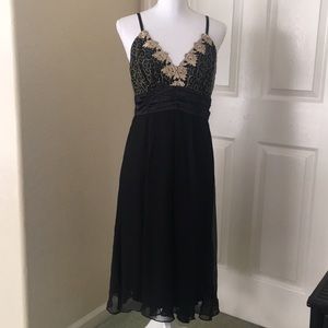 Vintage Jonathan Martin black silk cocktail dress size 8